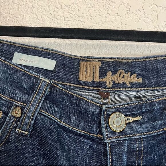 Kut From the Kloth Jeans Women's Size 8 Jackie Boot Cut Dark Wash Mid Rise - Picture 8 of 11